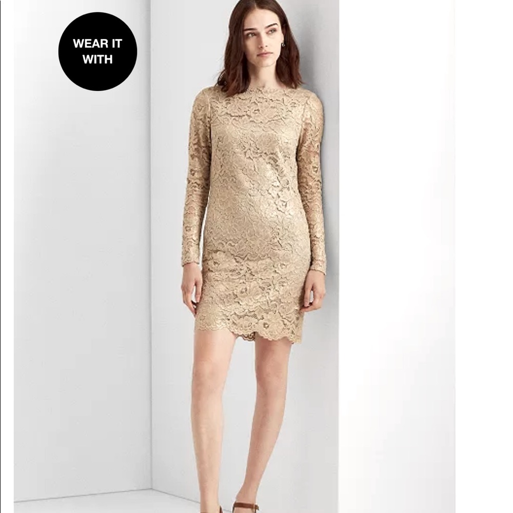 Lauren Ralph Lauren Metallic Lace Cocktail Dress Size 12